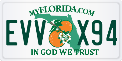FL license plate EVVX94