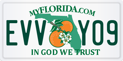 FL license plate EVVY09