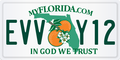 FL license plate EVVY12
