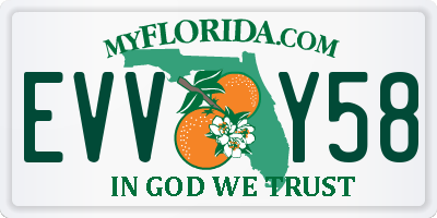 FL license plate EVVY58