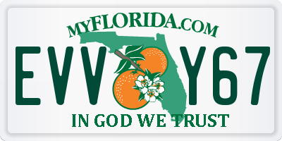 FL license plate EVVY67