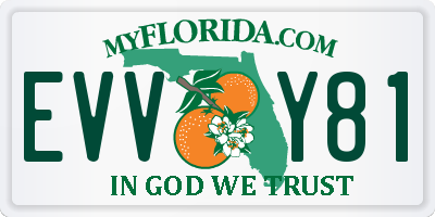 FL license plate EVVY81