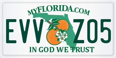 FL license plate EVVZ05