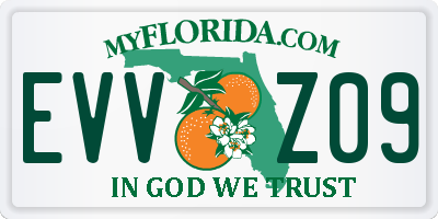 FL license plate EVVZ09