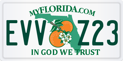 FL license plate EVVZ23