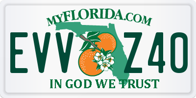 FL license plate EVVZ40