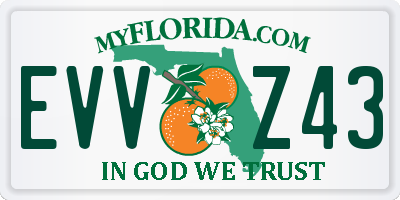 FL license plate EVVZ43