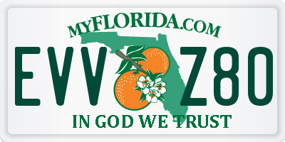 FL license plate EVVZ80