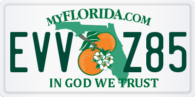 FL license plate EVVZ85