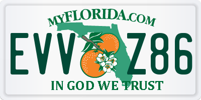 FL license plate EVVZ86