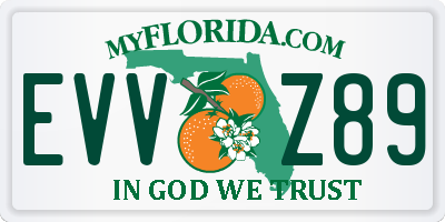 FL license plate EVVZ89