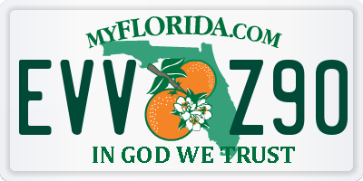 FL license plate EVVZ90