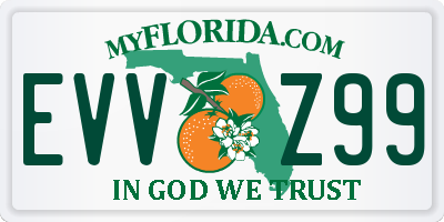 FL license plate EVVZ99