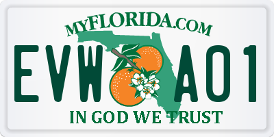 FL license plate EVWA01