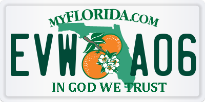 FL license plate EVWA06