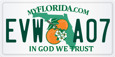 FL license plate EVWA07