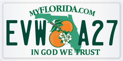 FL license plate EVWA27