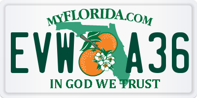 FL license plate EVWA36