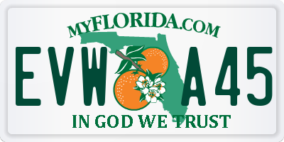 FL license plate EVWA45