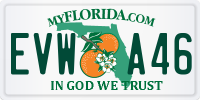 FL license plate EVWA46