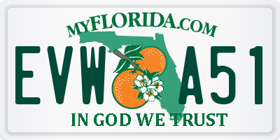 FL license plate EVWA51