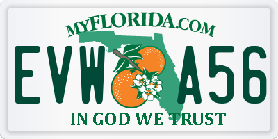 FL license plate EVWA56
