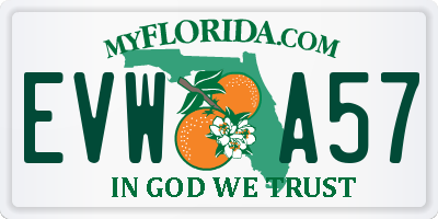 FL license plate EVWA57