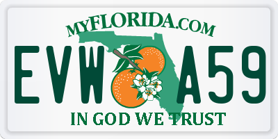 FL license plate EVWA59