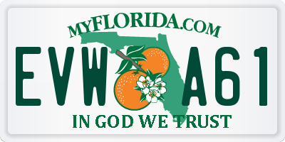 FL license plate EVWA61