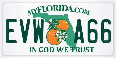 FL license plate EVWA66