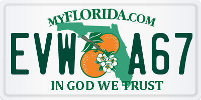 FL license plate EVWA67