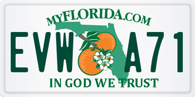 FL license plate EVWA71