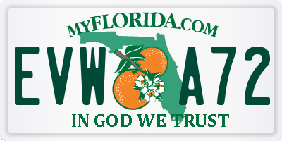 FL license plate EVWA72