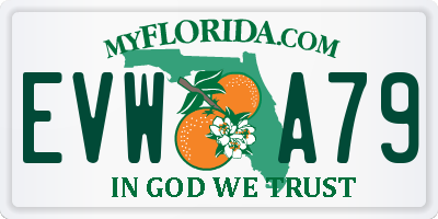 FL license plate EVWA79