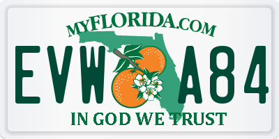 FL license plate EVWA84