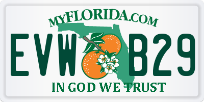 FL license plate EVWB29