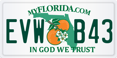 FL license plate EVWB43