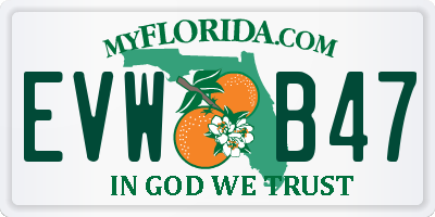 FL license plate EVWB47