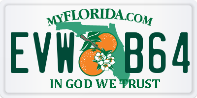 FL license plate EVWB64