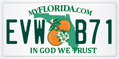 FL license plate EVWB71