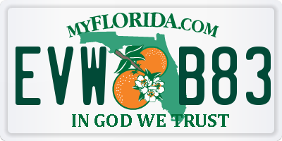 FL license plate EVWB83