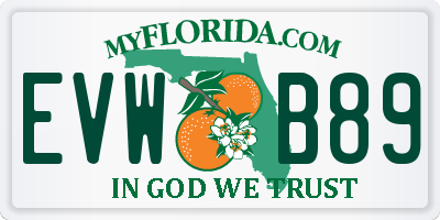 FL license plate EVWB89