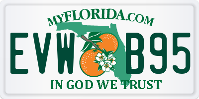FL license plate EVWB95