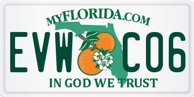 FL license plate EVWC06