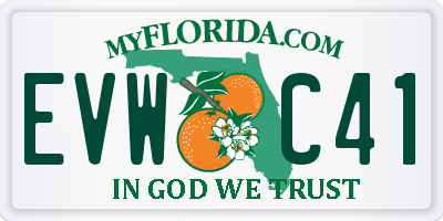 FL license plate EVWC41