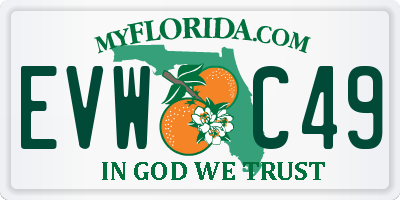 FL license plate EVWC49