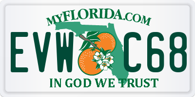 FL license plate EVWC68