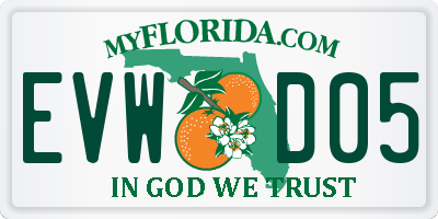 FL license plate EVWD05
