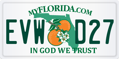 FL license plate EVWD27