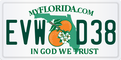 FL license plate EVWD38